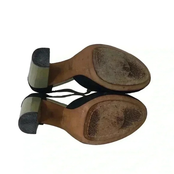 MODERN VINTAGE HEELS WOMENS 7.5 SUEDE PLATFORM PUMPS RETRO GLAM STYLE - Picture 11 of 15